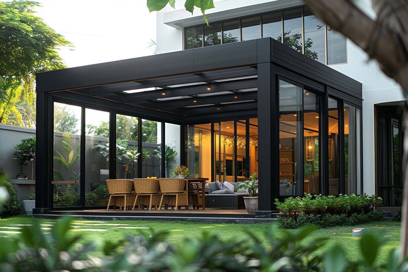 Veranda alu noire