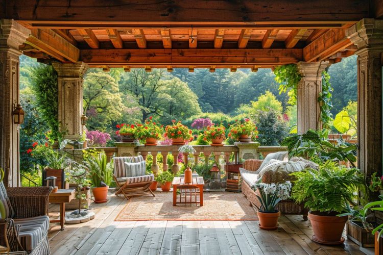 Veranda devant maison