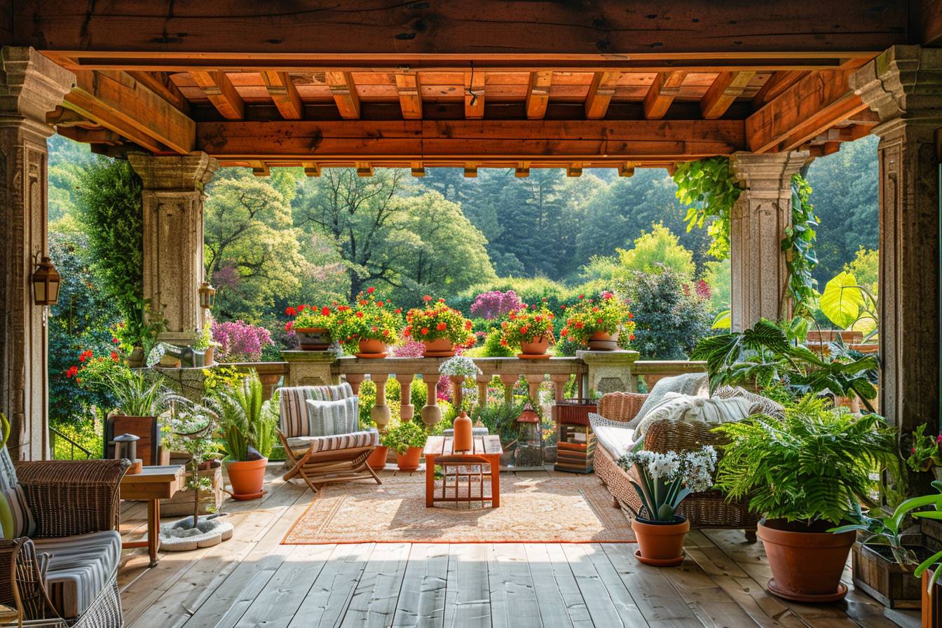 Veranda devant maison