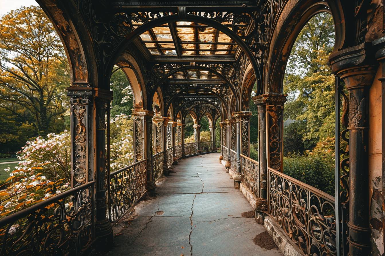 Veranda en fer forgé à l ancienne