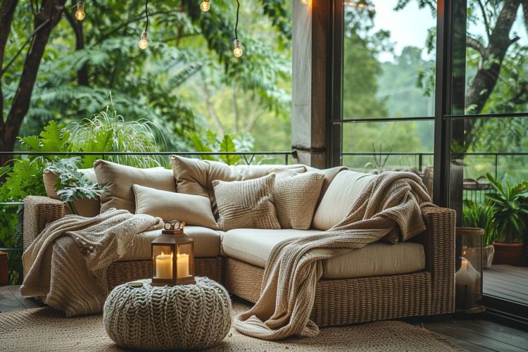 Veranda salon cocooning